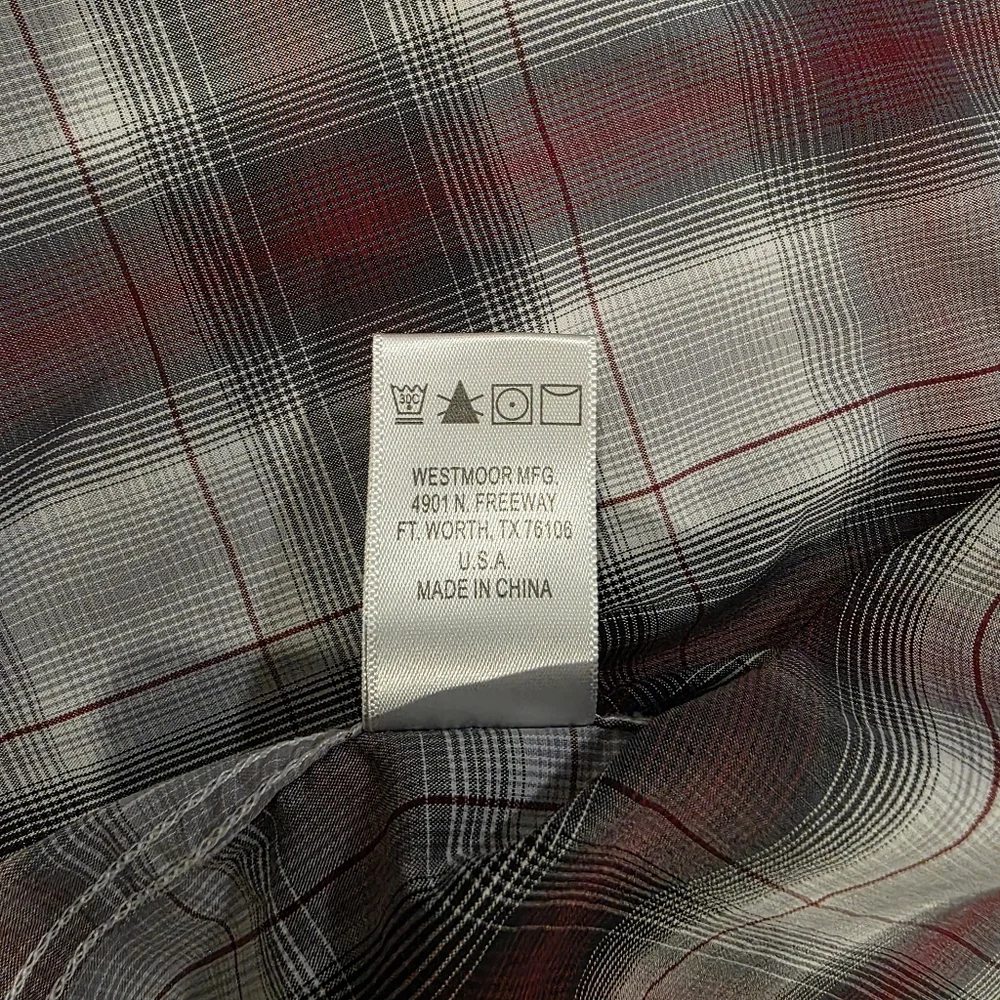 VTG Panhandle Shirt Women's Large‎ Plaid Button-Up Shirt with Floral Embroidery - Picture 10 of 10